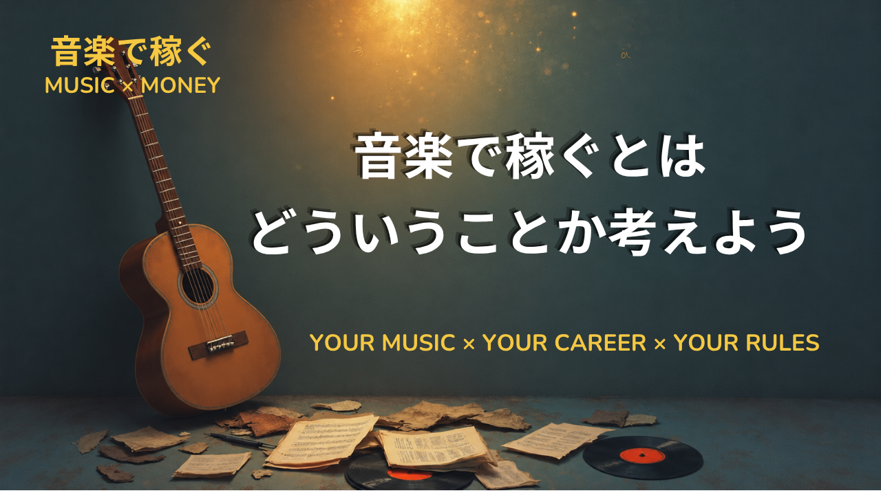 音楽で稼ぐとは、どういうことか考えよう