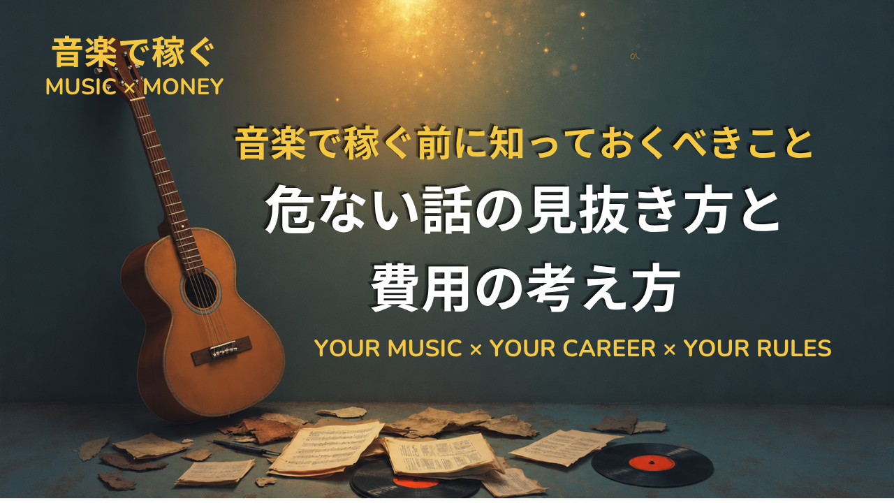 音楽で稼ぐ前に知っておくべきこと。おいしい話の見抜き方と費用の考え方