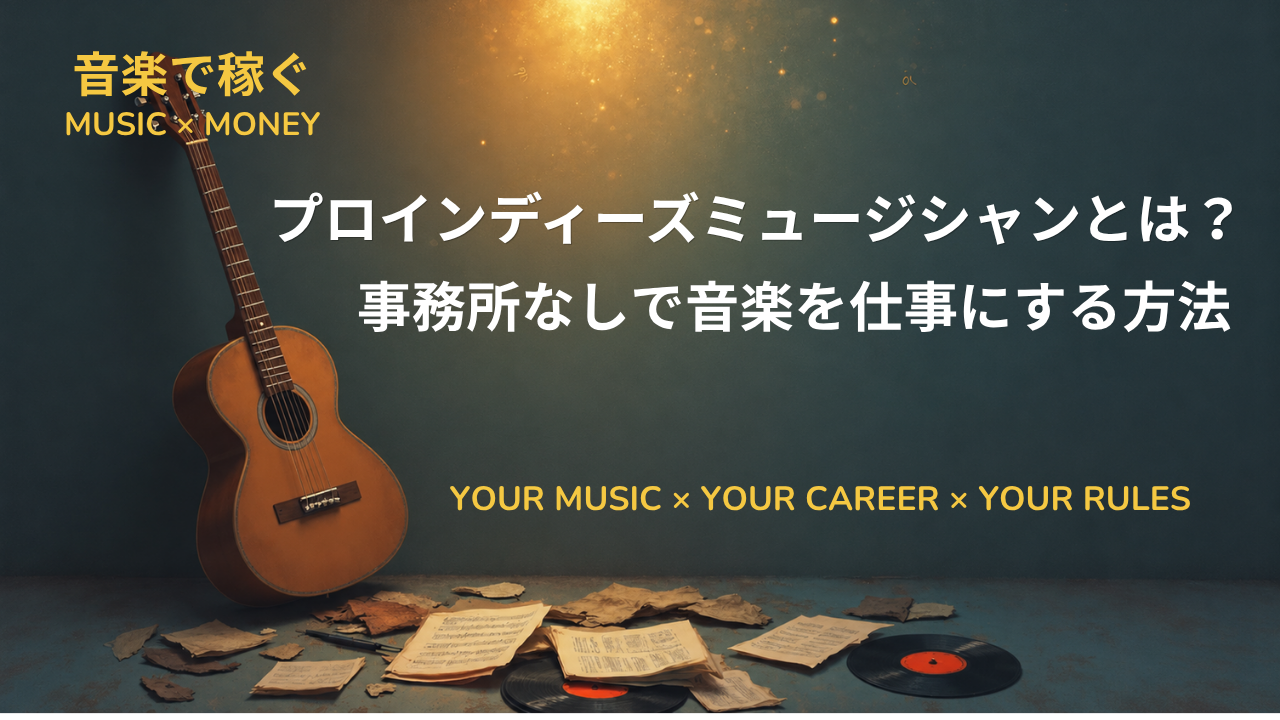 プロインディーズミュージシャンとは？　事務所なしで音楽を仕事にする方法