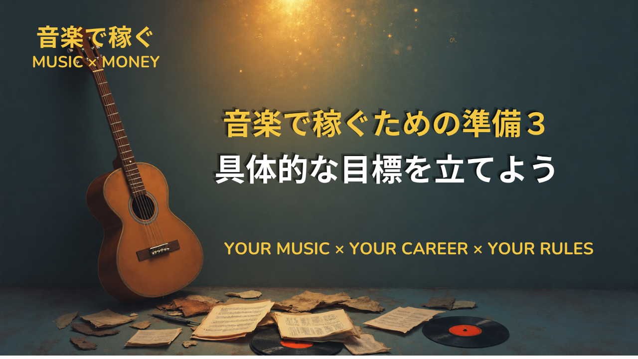 音楽で稼ぐための準備３｜具体的な目標を立てよう