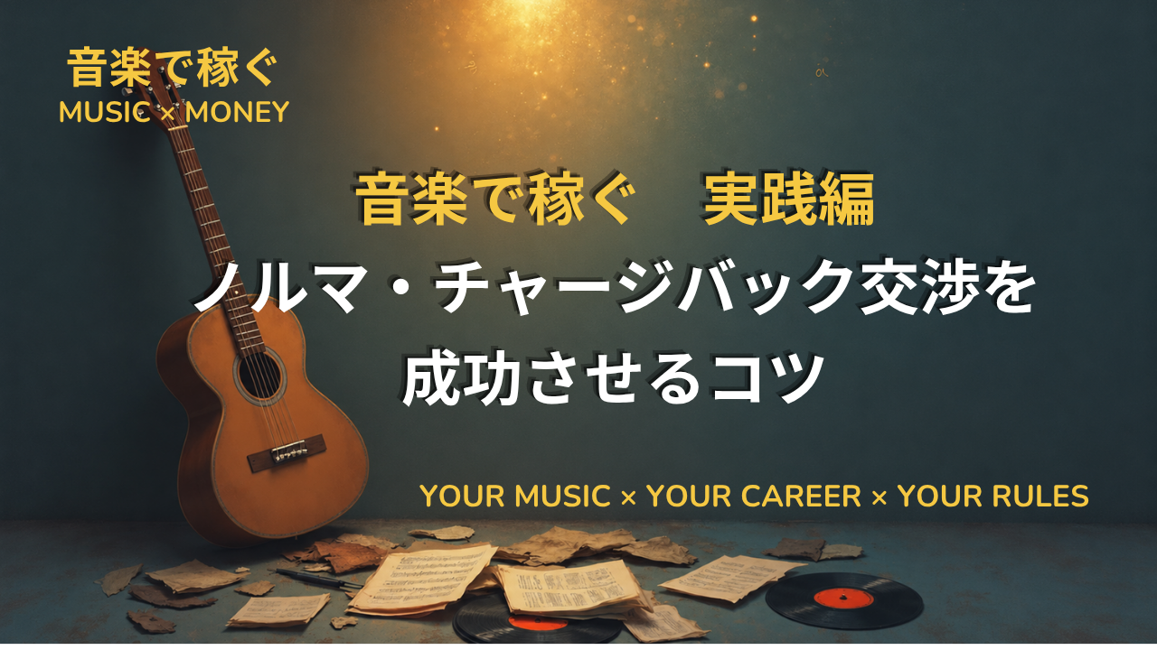 音楽で稼ぐ　実践編　ノルマ・チャージバック交渉を成功させるコツ
